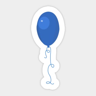 Single blue balloon Sticker